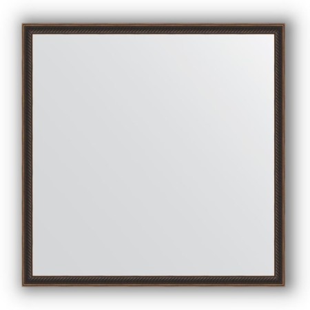 Mirror in the baguette frame - twisted mahagon 28 mm, 68 x 68 cm, EvoForm