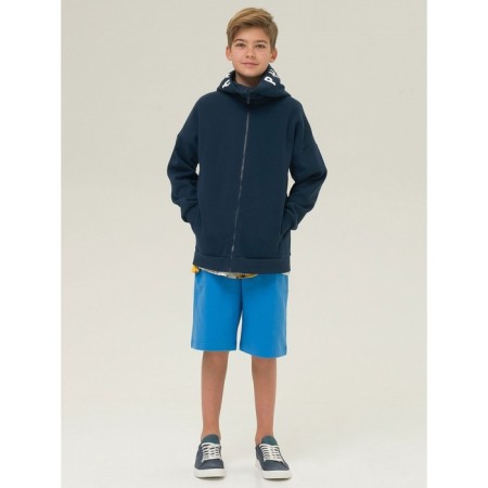 Sweatshirt for boys, height 122 cm, dark blue color-16