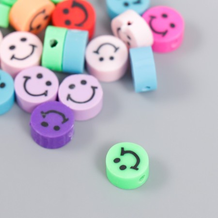 Beads for PVC "Smile on a circle" Color set 20 pcs 1x1x1 cm-2