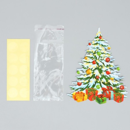 Package for sweets "Christmas tree", 11 x 6 cm, new year-3