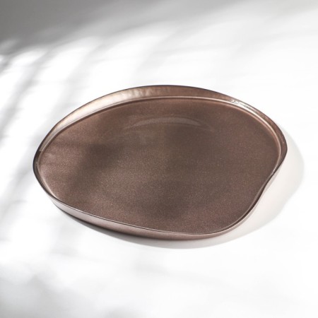 Trend, glass dish, d = 32 cm, brown color