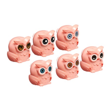 Mechanical sharpener with container owl peach-1