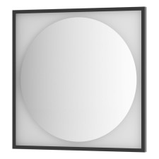 Зеркало в багетной раме с LED-подсветкой 18 Вт, 80x80 см, без выключателя, нейтральный белый свет, ч