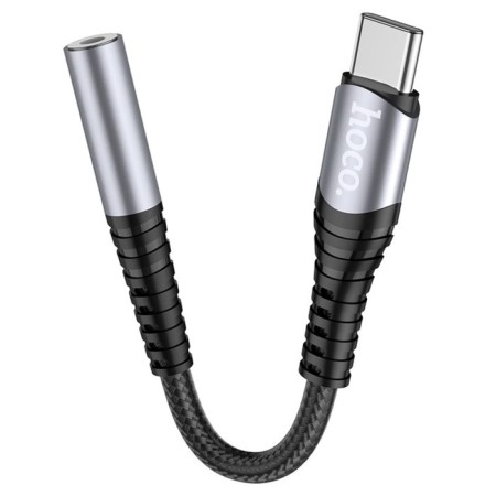 Adapter Hoco LS33, Type -C (M) - Jack 3.5mm (F), 12 cm, gray-3