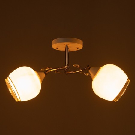 Celestial chandelier Kimberly 2HE27 40W gold, white-2
