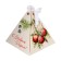 New Year. Bonbonniere, New Year's gift packaging "Berries and toys", 7 × 7 × 7.5 cm.
