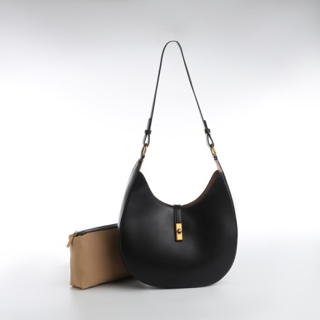Female bag Textura, cosmetic bag, medium size, black color-5