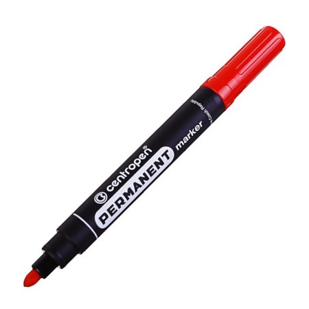 Permanent marker 5.0 mm centropen 8566, line 2.5 mm, red color-1