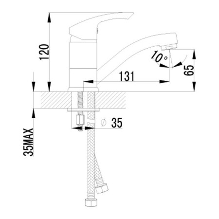 Lemark Plus Strike LM1107C washbasin mixer-1