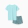Female home set (T -shirt, shorts) "kittens", blue color, size 46