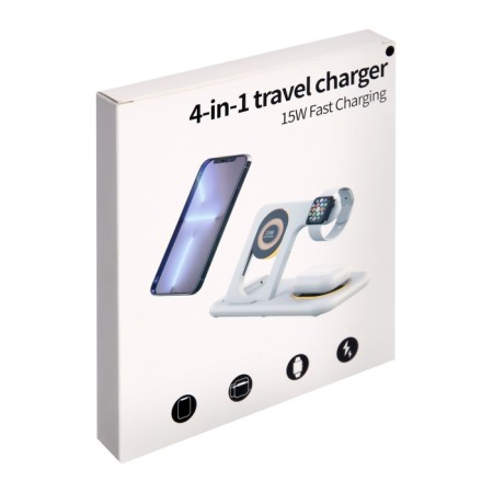 Wireless charger 3 in 1 Y36, 15 W, folding, backlight, USB, Type-C, black-11