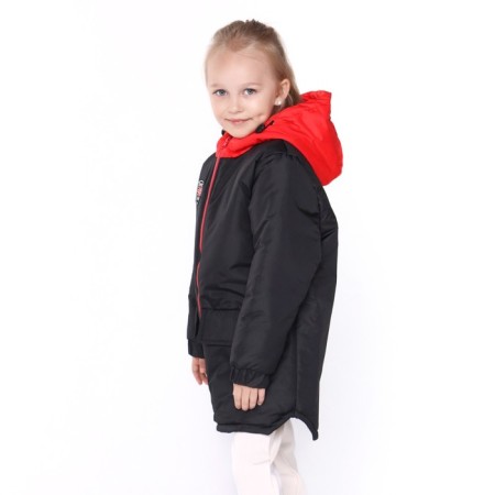 Demi-season jacket, black color, height 116-122 cm-3