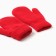 Double children's mittens, red color, rr 14