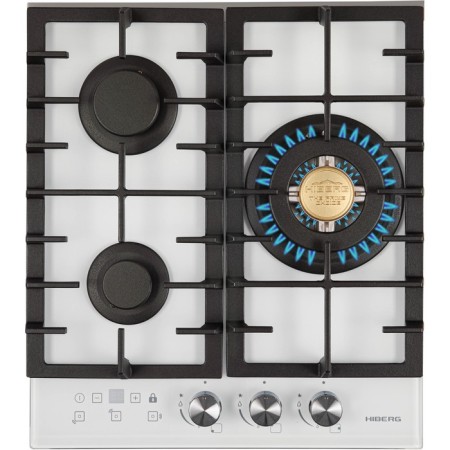 Hound surface HIBERG VM 4535 W, gas, 3 burners, touch timer, white