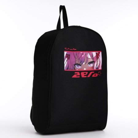 Backpack School Textile "Eye Anime", 38x14x27 cm, black color-1