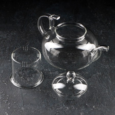 Hot teapot with glass sieve "Gorgon", 800 ml-1