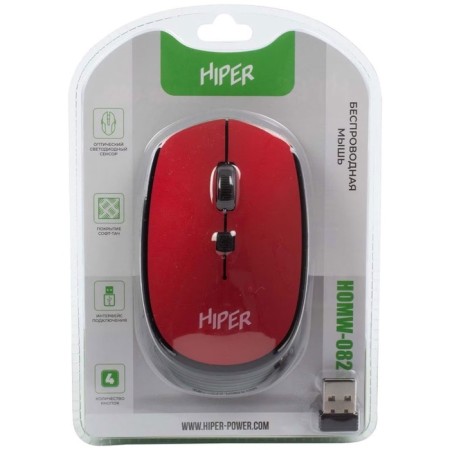 Homw-082 Red Wireless Mouse-4