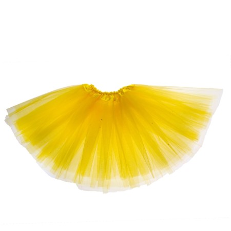 Carnival skirt 3-layer 4-6 years old, yellow color