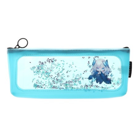 Penal soft, 1 compartment, 35 x 210 x 90 mm, voluminous, Colorio "Anime", silicone, blue-1