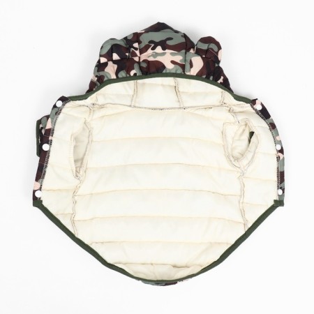 Dog Jacket "Fighter" with a hood, size XS (DS 20, OG 28 cm), camouflage-8