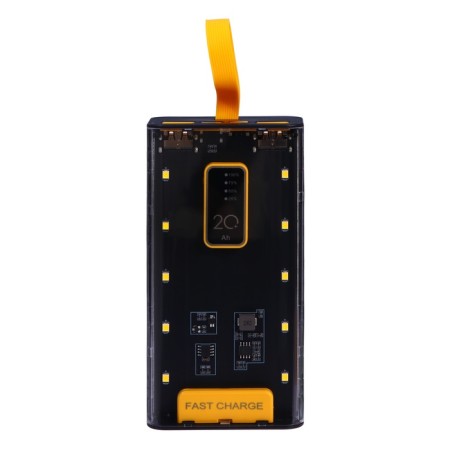 External battery CRR-33, 20,000 mAh, 2USB, Type-C, 2 A, display, black-2
