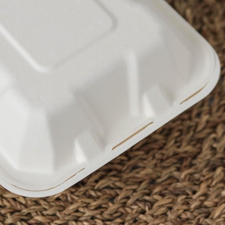 Lunch - boxing for bento -trap and burger, 450 ml, sugarcane, 10 pcs/un-4