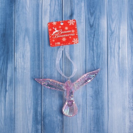Jewelry decoration "Waxing" 7.5x7 cm, lilac overflow-2