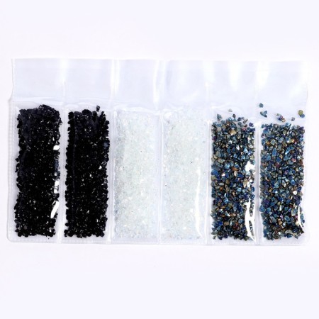 Glass chips for epoxy resin, set 3 colors, weight 1 color - 10 g
