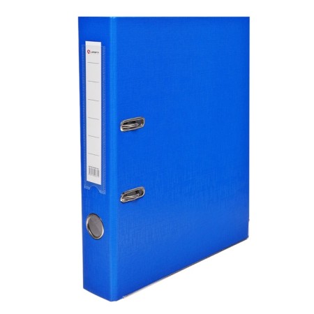 A4, 50 mm, calligrata, PVC, embossing "flax", metal edging, pocket on the spine, collected, blue, mix-7