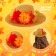 Carnival hat "Autumn bouquet", beige, p. 52–54 cm
