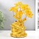 Bonsai souvenir 108 stones "Cash toad by a tree with amber" 17x14x8 cm