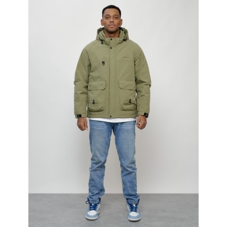 Male spring jacket, size 48, light green color-8