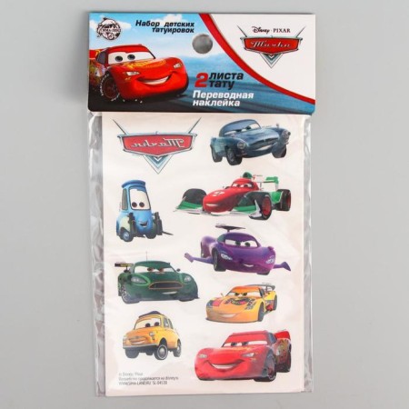 A set of children's tattoos "Cars: Lightning Maccuin"