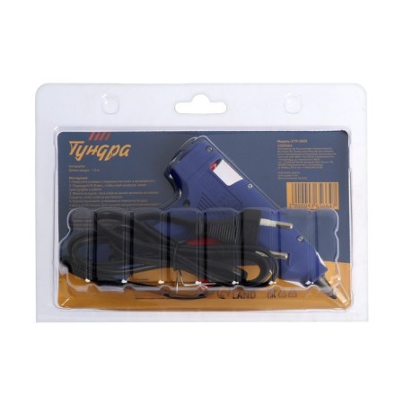 Tundra glue gun, 20 watts, 220 V, lace 1.2 m, switch, indicator, anti -bore, 7 mm-12