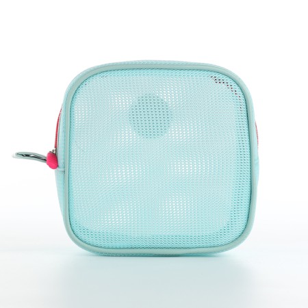 Cosmetic bag Dor mesh, 14*6.5*14, lightning departure, mint-1