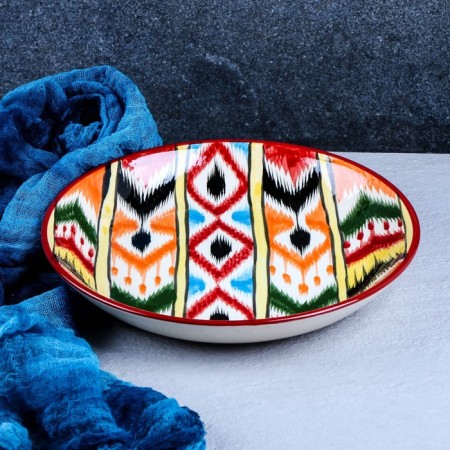 Largan Rishtan ceramics "Atlas", 25 cm, multi -colored