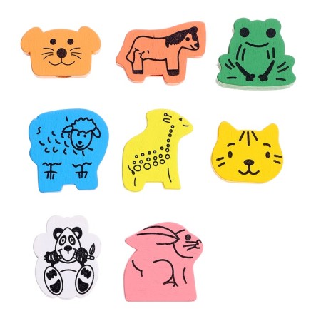Bank lacing 40 parts "Animals", 2 needles, 2 lace, color mix-7