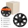 Wheel caps 16 "Airline" Joy, Black Gloss, Carbon, in a set 2 pieces