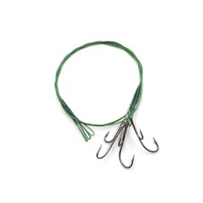 Land of Steel Namazu Leader 1x7 Coated Green, D = 0.33 mm, l = 30 cm, with a lively hook