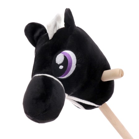 Soft toy "horse-horseman", on a stick, mix, black color-3