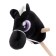 Soft toy "horse-horseman", on a stick, mix, black color