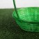 Wicker basket, bamboo, green, low