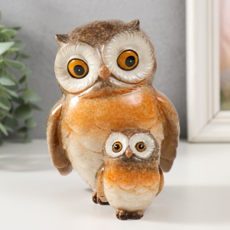Souvenir Polystone Lac "owl with a hook" 12.5x9.5x12.8 cm