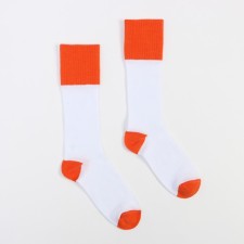 Women's socks minku white/orange color, rr 36-39 (23-25 ​​cm)