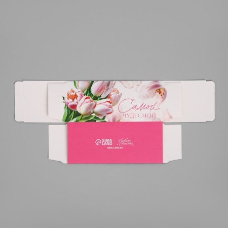 Box for Makarun, confectionery packaging "The most wonderful tulip", 12 x 5.5 x 5.5 cm-5