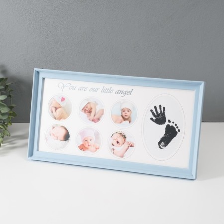 Photo frame plastic in 6 photos 6x6 cm "Little Angel" Blue 2x38x20 cm-1