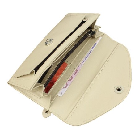 Wallet, button, 4 pockets, 2 departments for trifles, n/k beige python/beige matte-1