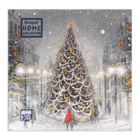 New Year's napkins Paper Home Collection "Magic Night", 3 layers, 33x33 cm, 20 pcs-1