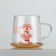 Glass mug with a "happy New Year" lid, 350 ml