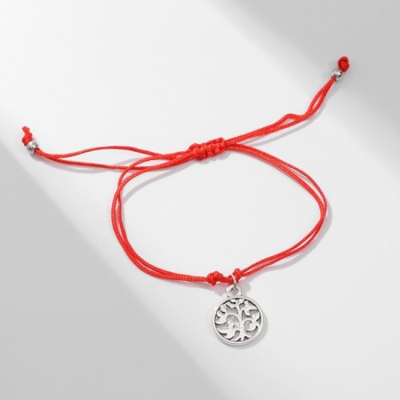 Bracelet-reinforcing "Red thread" Cash tree, color black silver, 20 cm-2